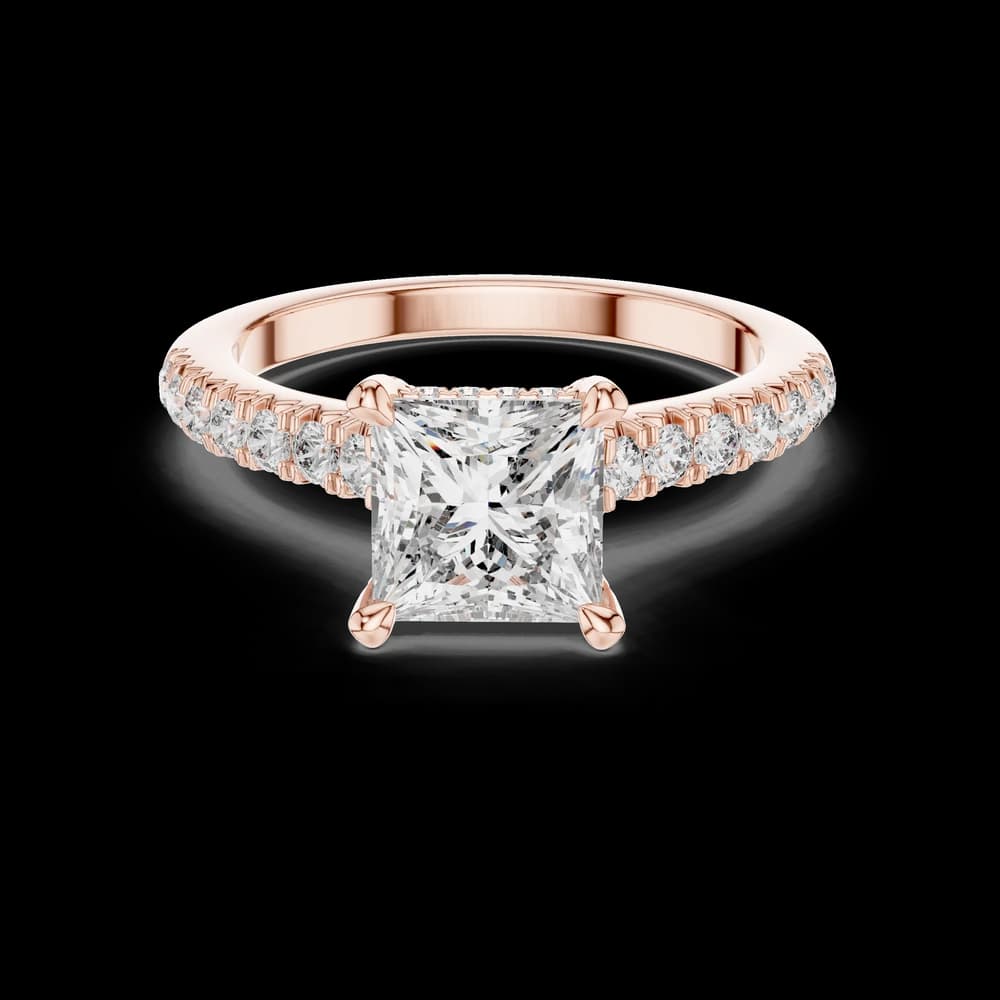 Eternal Sparkle Hidden Halo Lab Grown Diamond Engagement Ring - Image 1 Eternal Sparkle Hidden Halo Lab Grown Diamond Engagement Ring, view 1 of 6