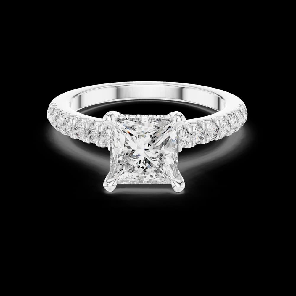 Eternal Sparkle Hidden Halo Lab Grown Diamond Engagement Ring - Image 2 Eternal Sparkle Hidden Halo Lab Grown Diamond Engagement Ring, view 2 of 6