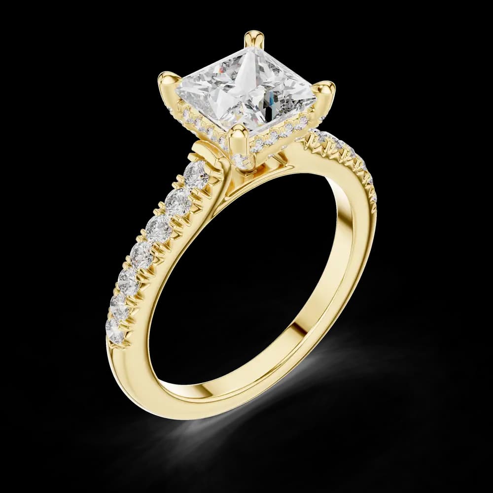 Eternal Sparkle Hidden Halo Lab Grown Diamond Engagement Ring - Image 5 Eternal Sparkle Hidden Halo Lab Grown Diamond Engagement Ring, view 5 of 6