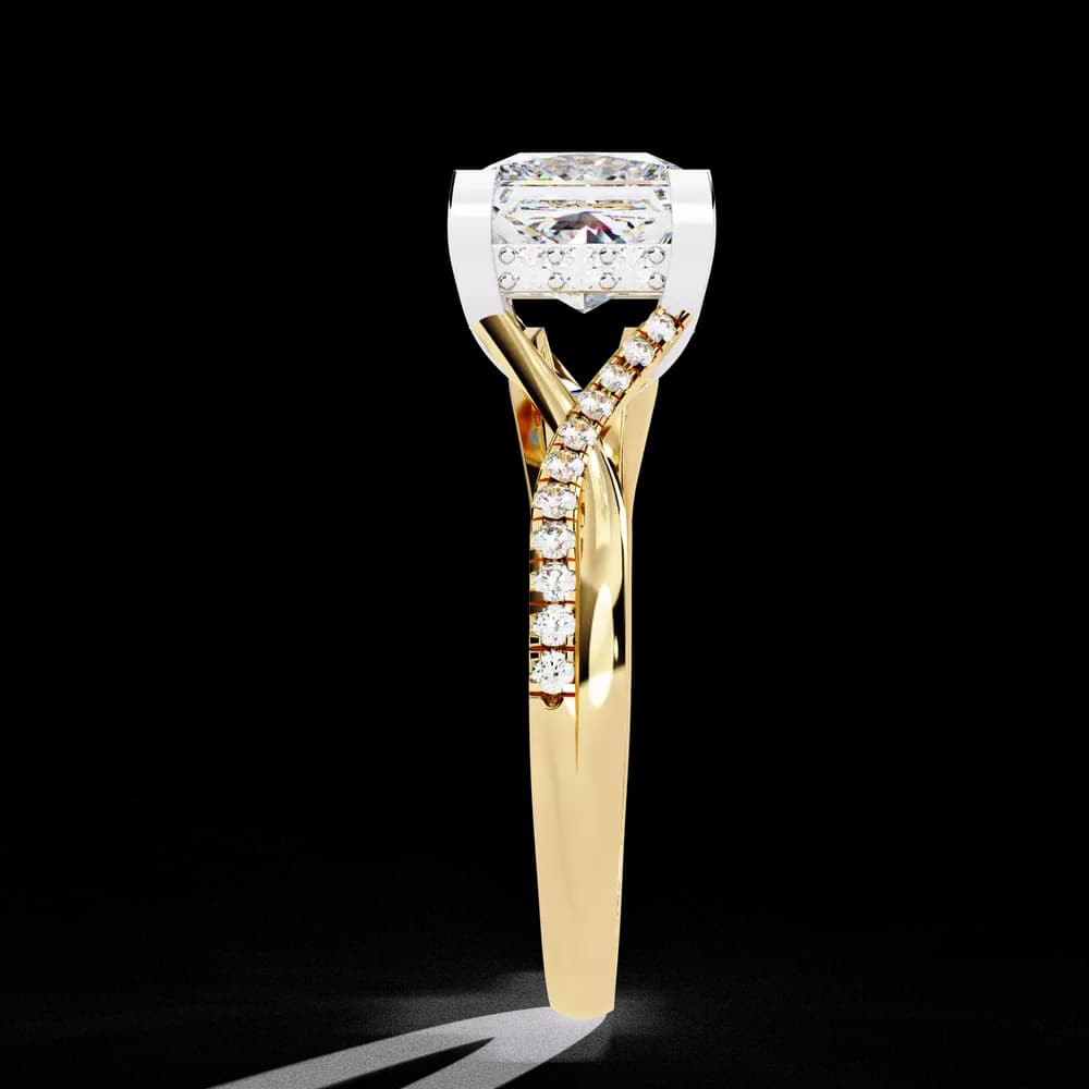 Ternate Twisted Princess Lab Grown Diamond Ring - Image 11 Ternate Twisted Princess Lab Grown Diamond Ring, view 11 of 13
