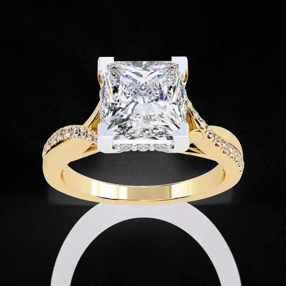 Ternate Twisted Princess Lab Grown Diamond Ring - Image 13 Ternate Twisted Princess Lab Grown Diamond Ring, view 13 of 13