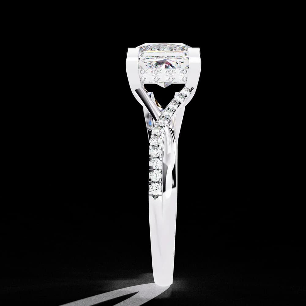 Ternate Twisted Princess Lab Grown Diamond Ring - Image 3 Ternate Twisted Princess Lab Grown Diamond Ring, view 3 of 13