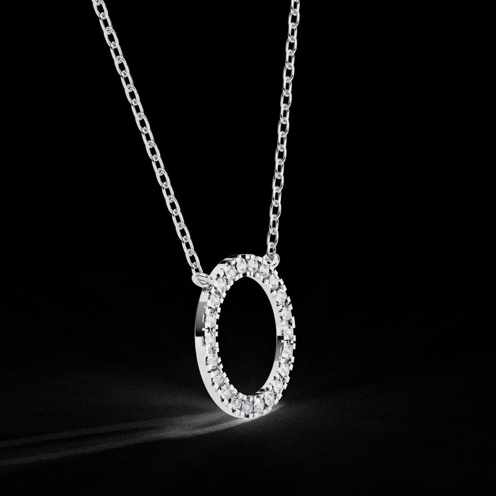 Eternity Circle Lab Grown Diamond Pendant - Image 3 Eternity Circle Lab Grown Diamond Pendant, view 3 of 4