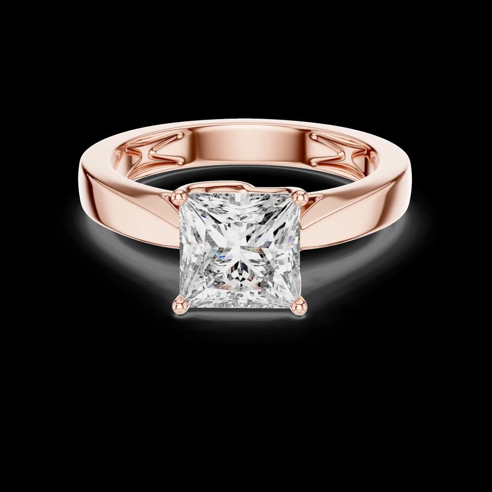 Classic Princess Cut Lab Grown Diamond Ring - Image 1 Classic Princess Cut Lab Grown Diamond Ring, view 1 of 5