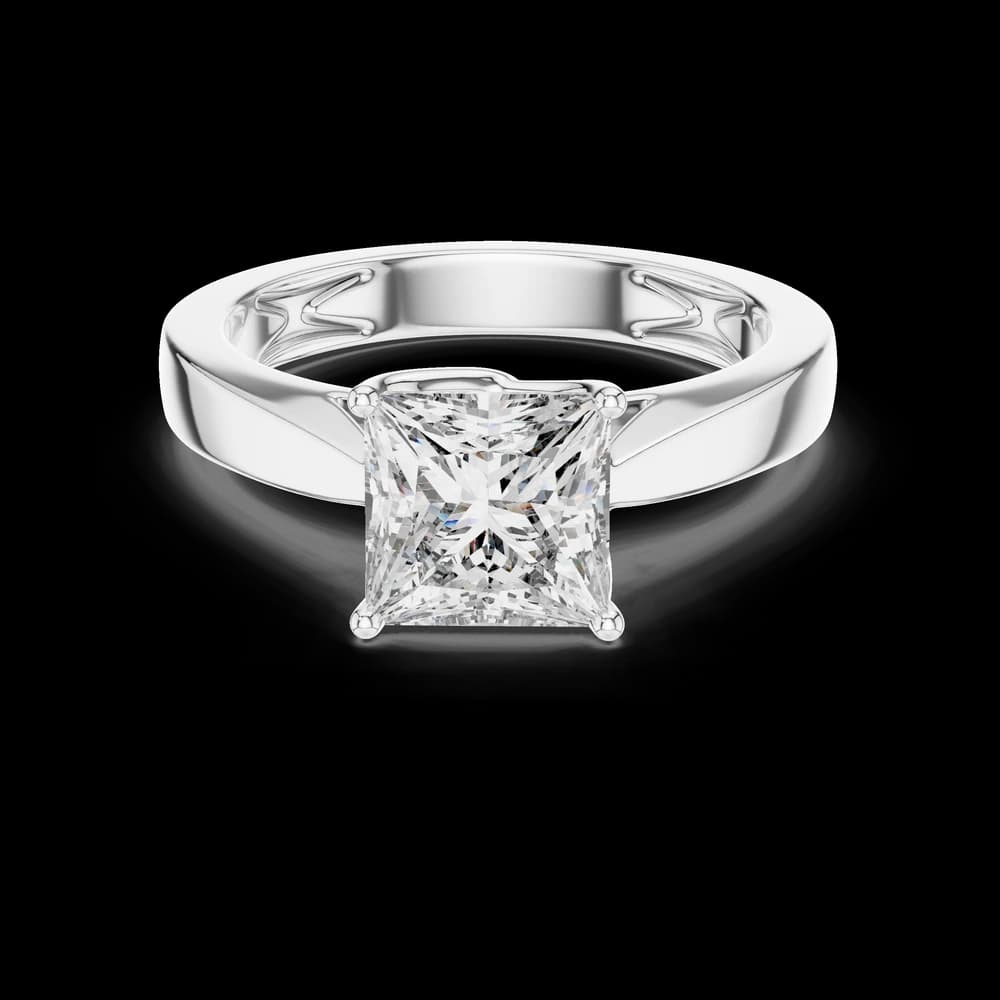 Classic Princess Cut Lab Grown Diamond Ring - Image 2 Classic Princess Cut Lab Grown Diamond Ring, view 2 of 5
