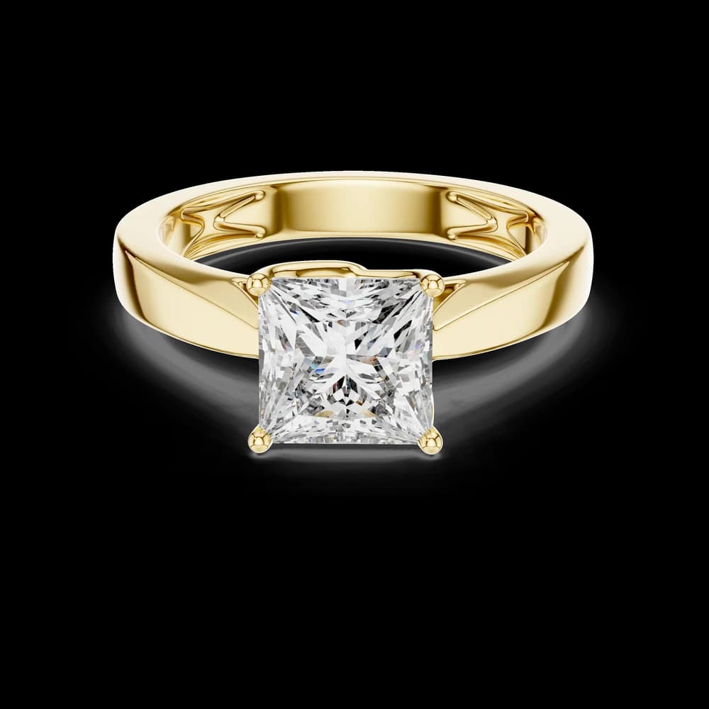 Classic Princess Cut Lab Grown Diamond Ring - Image 3 Classic Princess Cut Lab Grown Diamond Ring, view 3 of 5