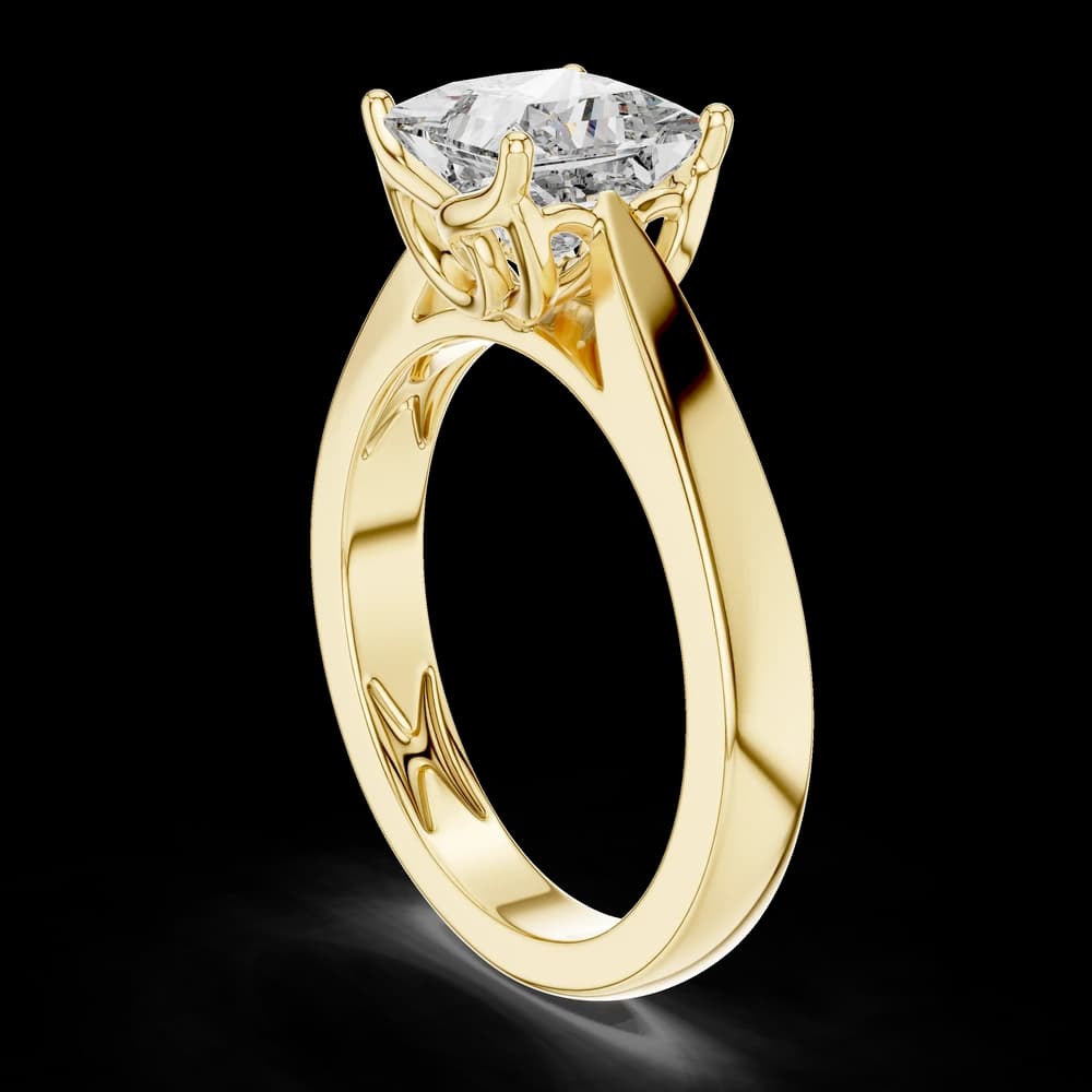 Classic Princess Cut Lab Grown Diamond Ring - Image 4 Classic Princess Cut Lab Grown Diamond Ring, view 4 of 5