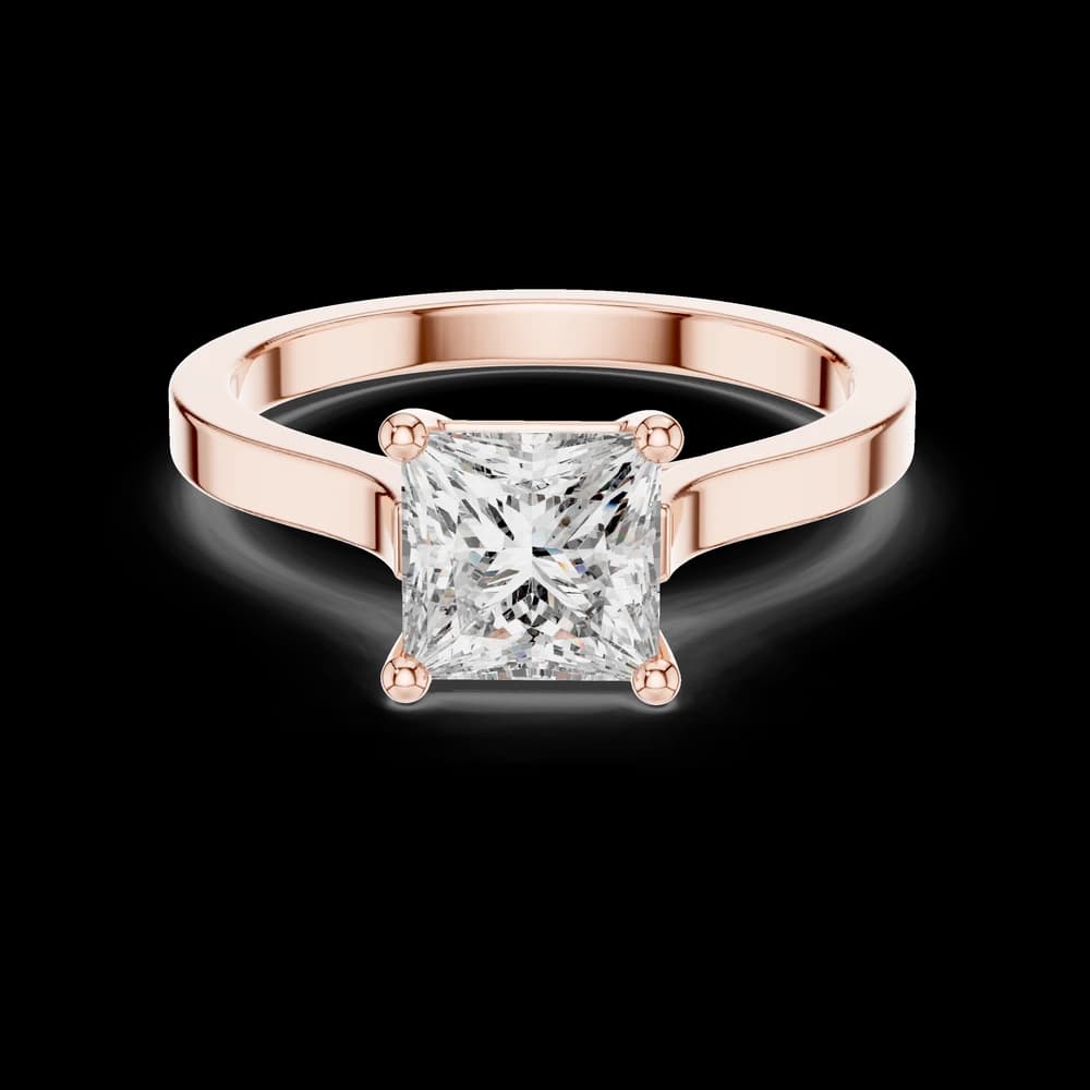 Classic Princess Solitaire Lab Grown Diamond Ring - Image 1 Classic Princess Solitaire Lab Grown Diamond Ring, view 1 of 6