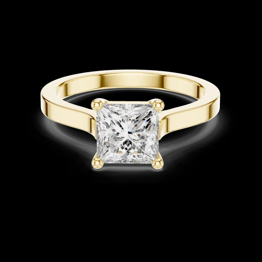 Classic Princess Solitaire Lab Grown Diamond Ring - Image 3 Classic Princess Solitaire Lab Grown Diamond Ring, view 3 of 6