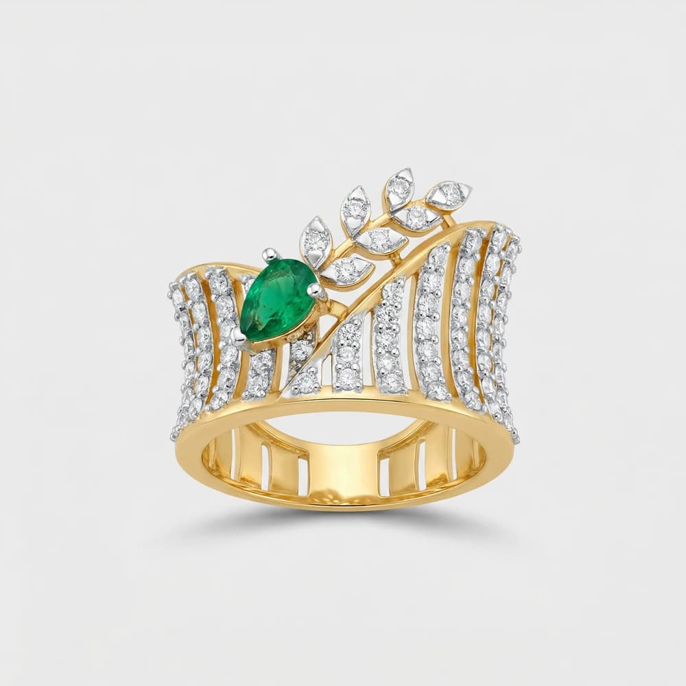 Emerald Crest Cocktail Lab Grown Diamond Ring - Image 1 Emerald Crest Cocktail Lab Grown Diamond Ring, view 1 of 4