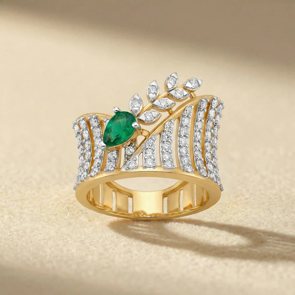 Emerald Crest Cocktail Lab Grown Diamond Ring - Image 2 Emerald Crest Cocktail Lab Grown Diamond Ring, view 2 of 4