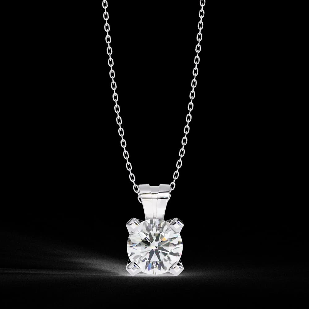 Ethical Lab Grown Diamond Solitaire Pendant - Image 1 Ethical Lab Grown Diamond Solitaire Pendant, view 1 of 16