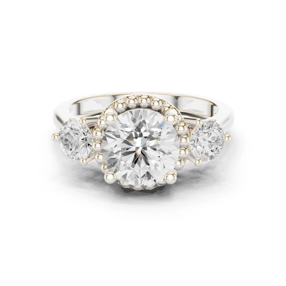 Evening Primrose Lab Grown Diamond Floating Ring - Image 2 Evening Primrose Lab Grown Diamond Floating Ring, view 2 of 9