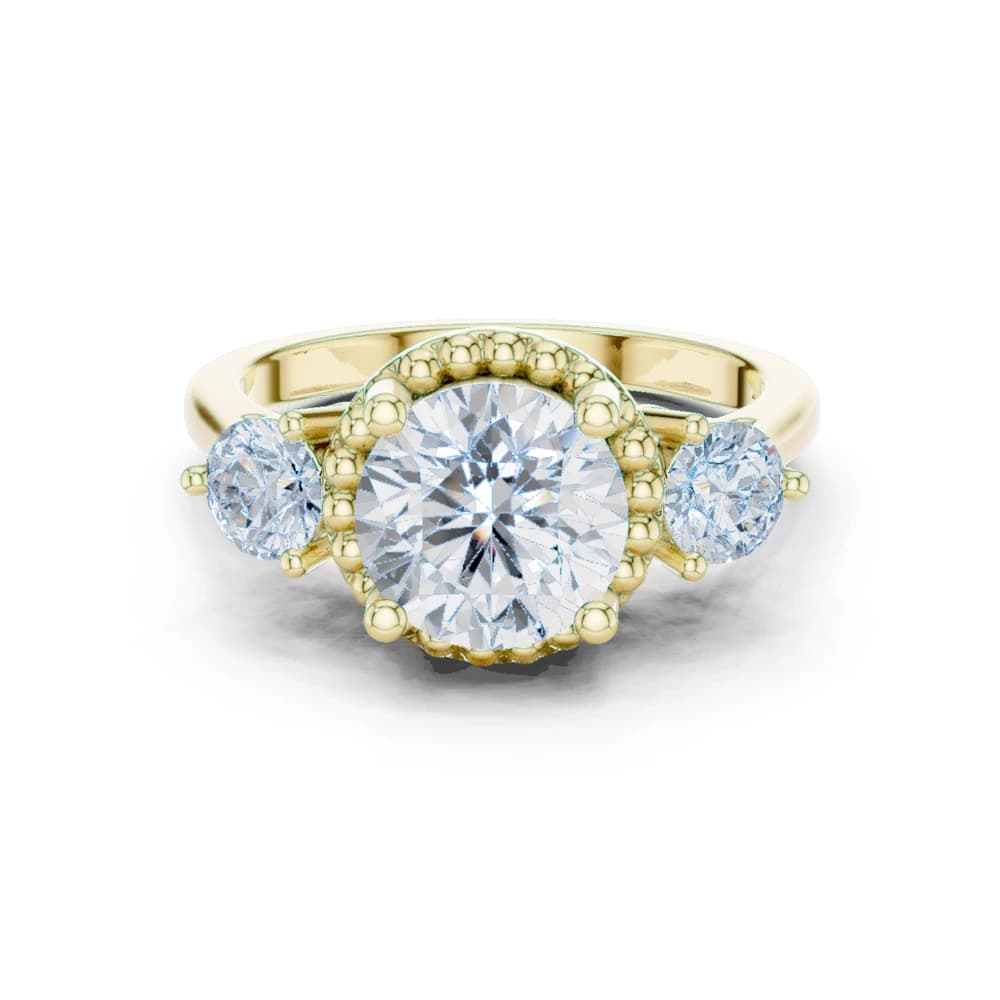 Evening Primrose Lab Grown Diamond Floating Ring - Image 3 Evening Primrose Lab Grown Diamond Floating Ring, view 3 of 9