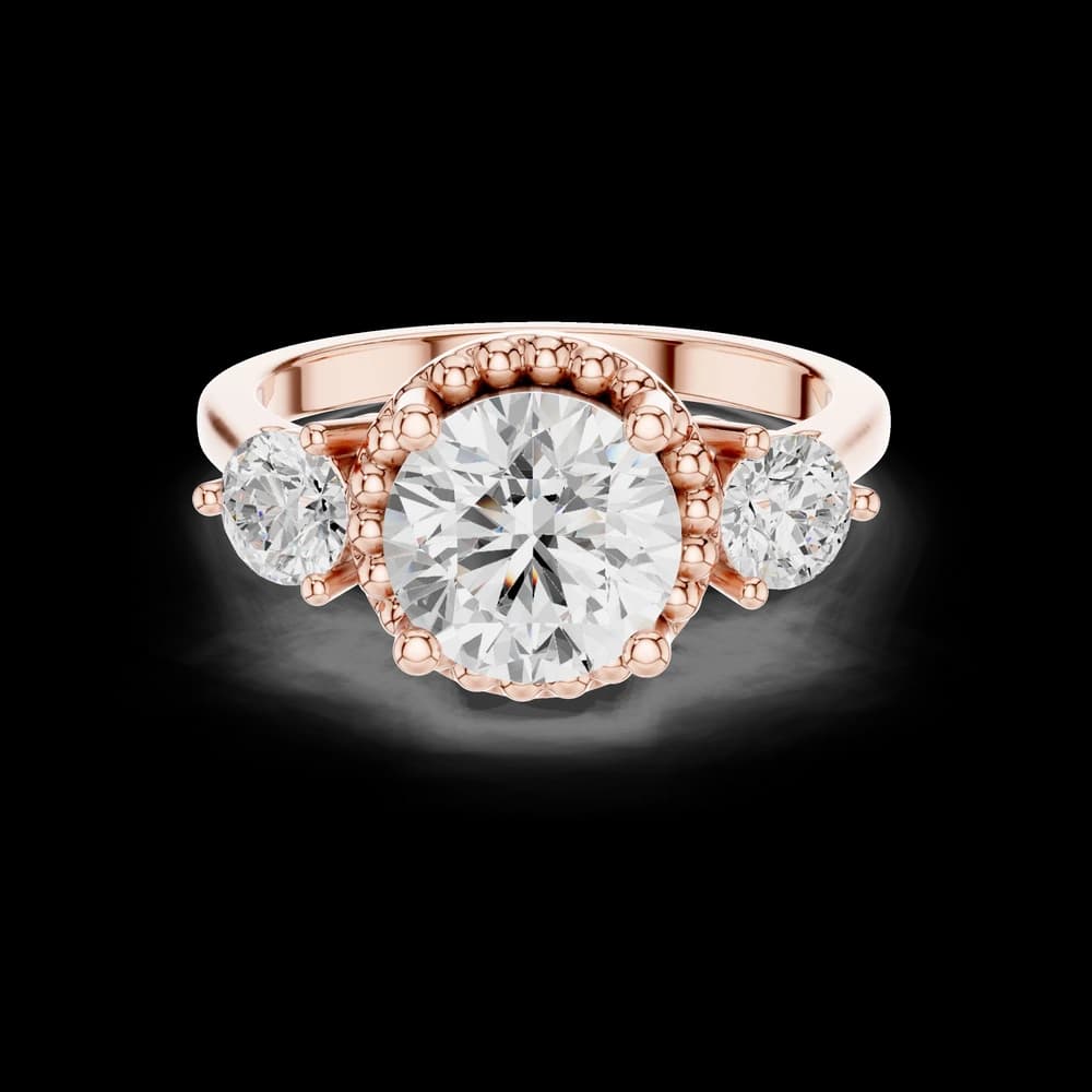 Evening Primrose Lab Grown Diamond Floating Ring - Image 4 Evening Primrose Lab Grown Diamond Floating Ring, view 4 of 9