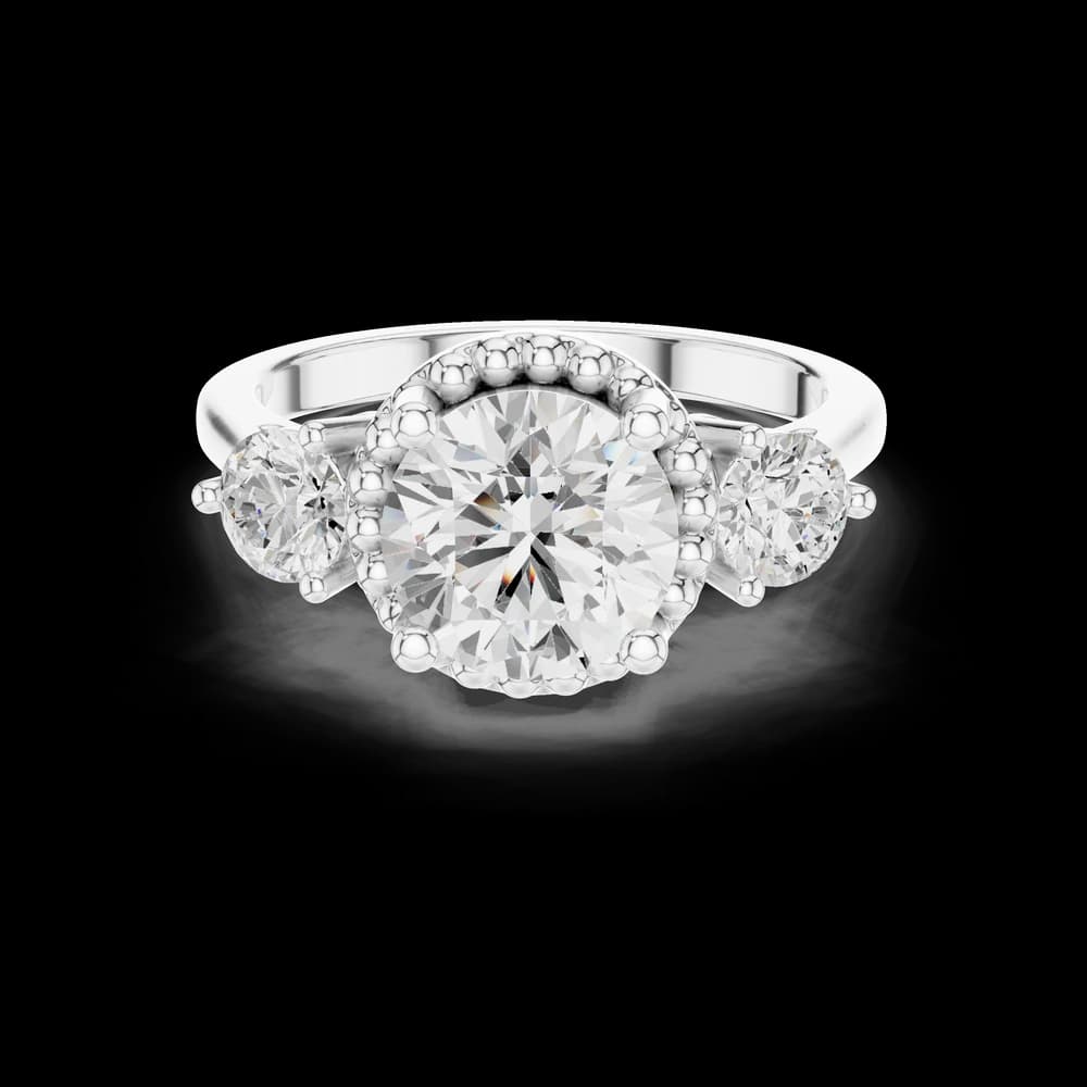 Evening Primrose Lab Grown Diamond Floating Ring - Image 5 Evening Primrose Lab Grown Diamond Floating Ring, view 5 of 9