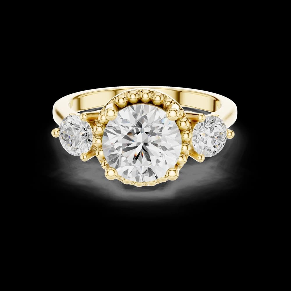 Evening Primrose Lab Grown Diamond Floating Ring - Image 6 Evening Primrose Lab Grown Diamond Floating Ring, view 6 of 9