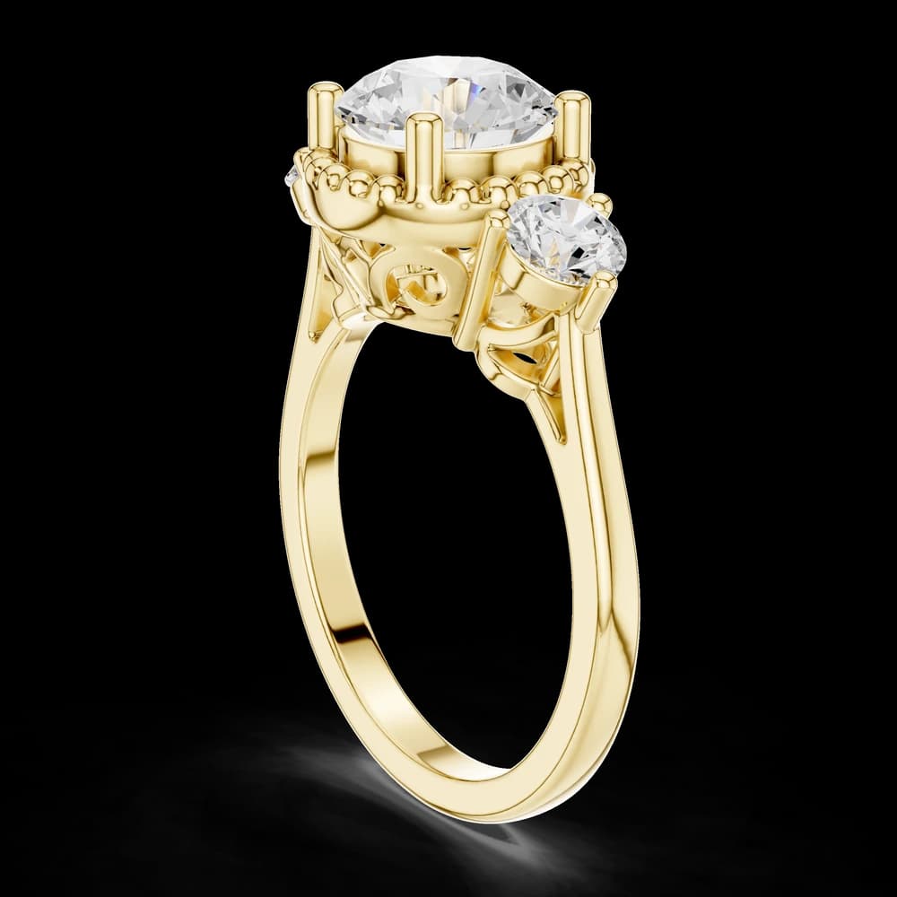 Evening Primrose Lab Grown Diamond Floating Ring - Image 7 Evening Primrose Lab Grown Diamond Floating Ring, view 7 of 9