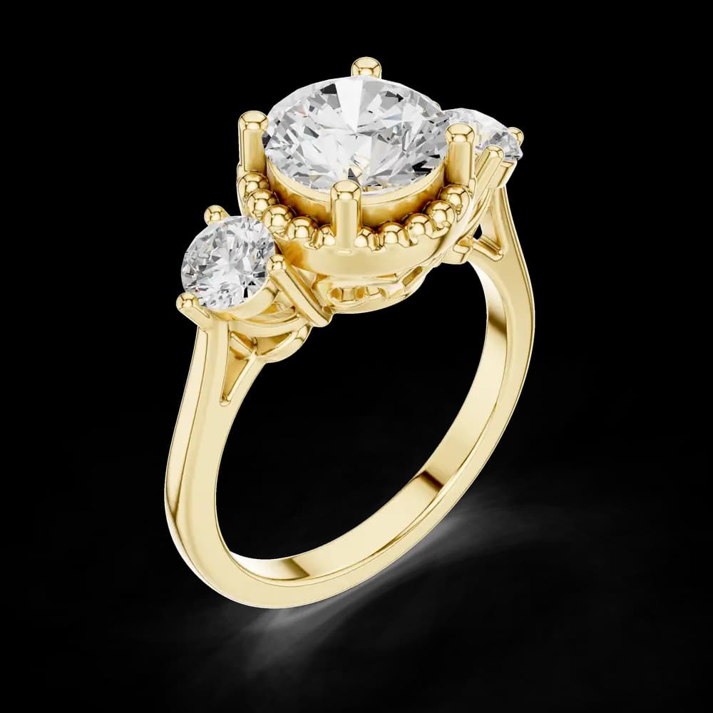 Evening Primrose Lab Grown Diamond Floating Ring - Image 8 Evening Primrose Lab Grown Diamond Floating Ring, view 8 of 9