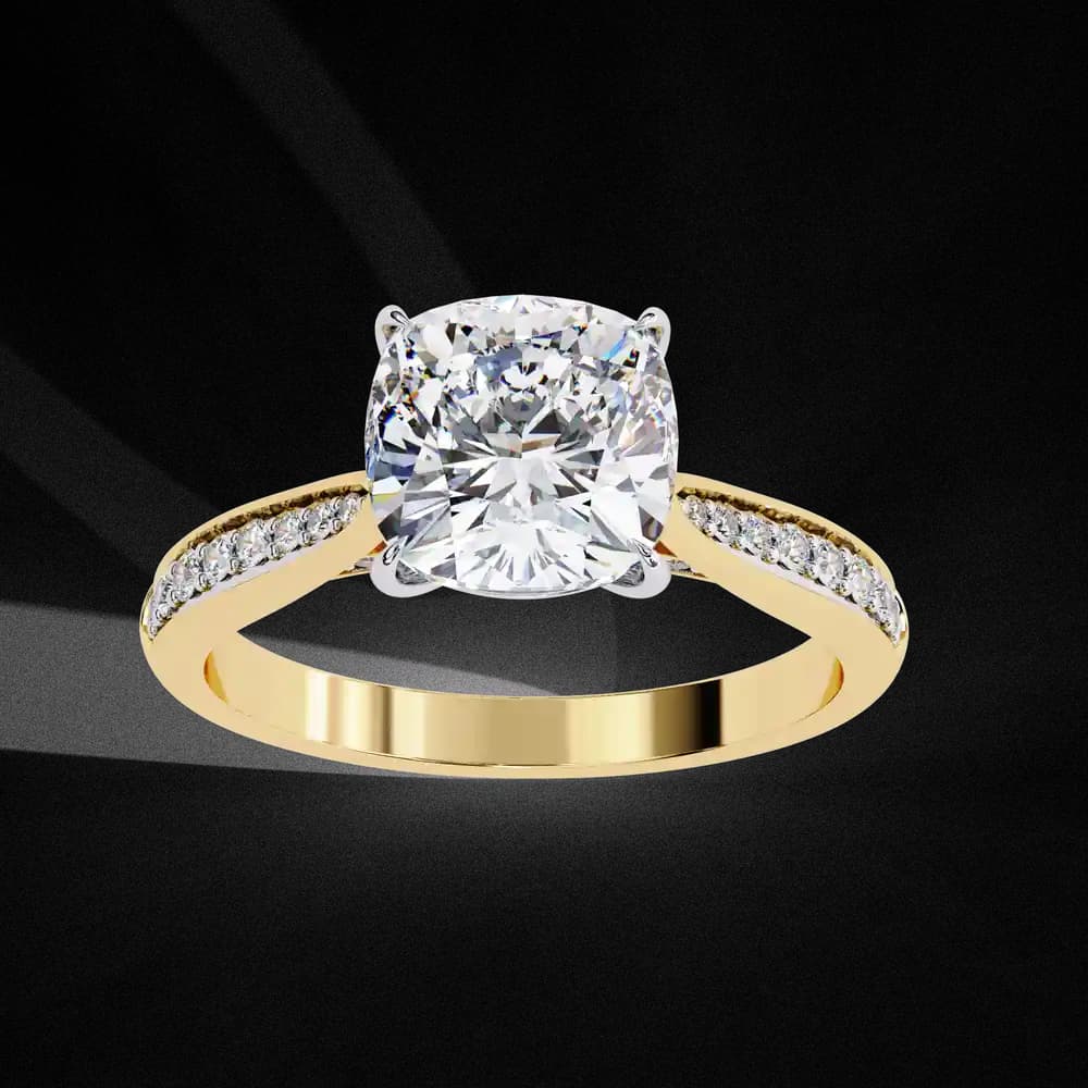 Cushion Cut Lab Grown Diamond Ring - Image 1 Cushion Cut Lab Grown Diamond Ring, view 1 of 14