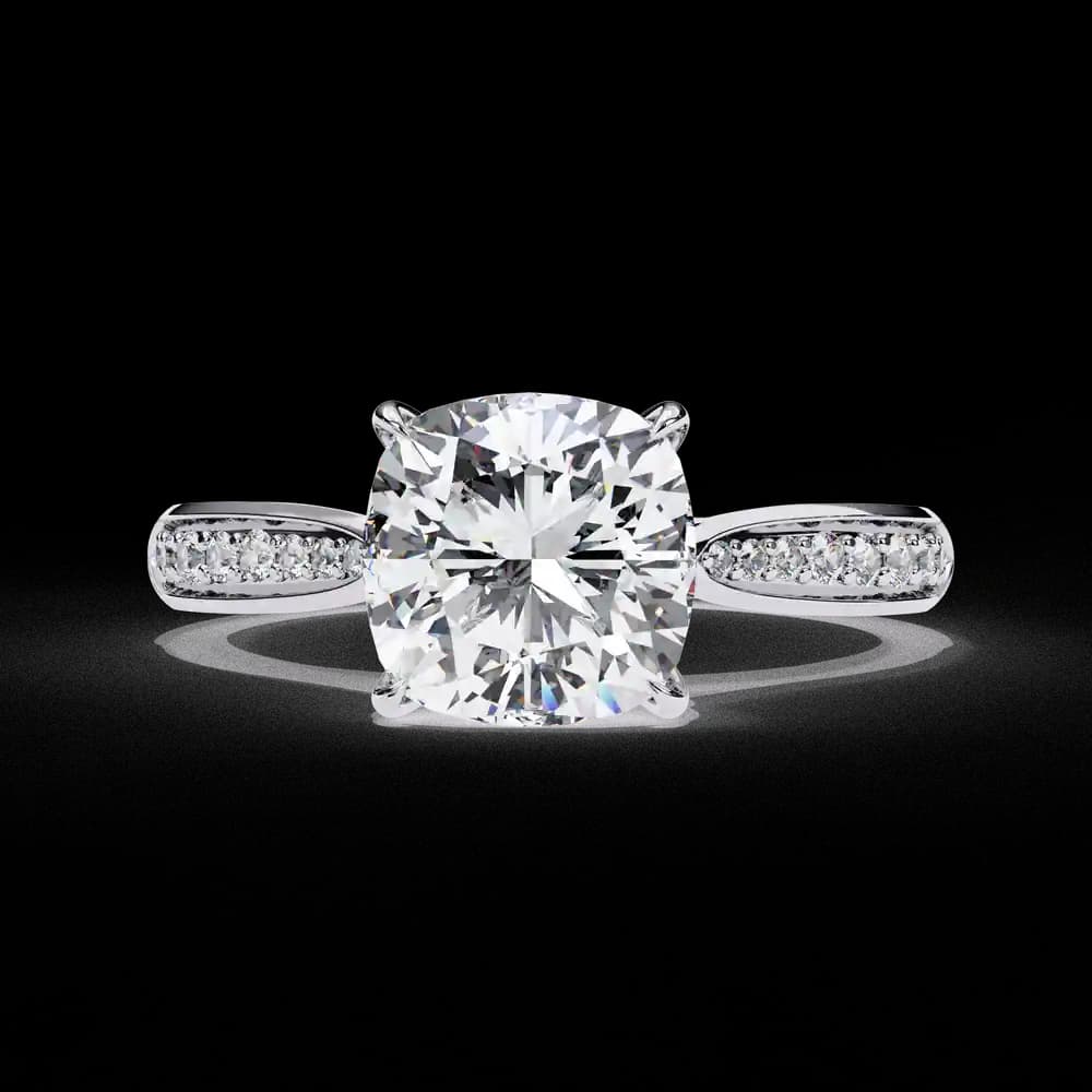 Cushion Cut Lab Grown Diamond Ring - Image 10 Cushion Cut Lab Grown Diamond Ring, view 10 of 14