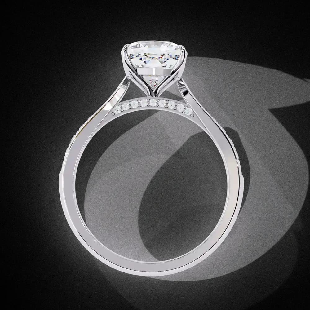 Cushion Cut Lab Grown Diamond Ring - Image 14 Cushion Cut Lab Grown Diamond Ring, view 14 of 14
