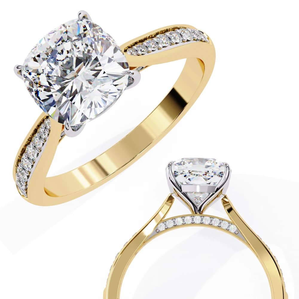 Cushion Cut Lab Grown Diamond Ring - Image 7 Cushion Cut Lab Grown Diamond Ring, view 7 of 14
