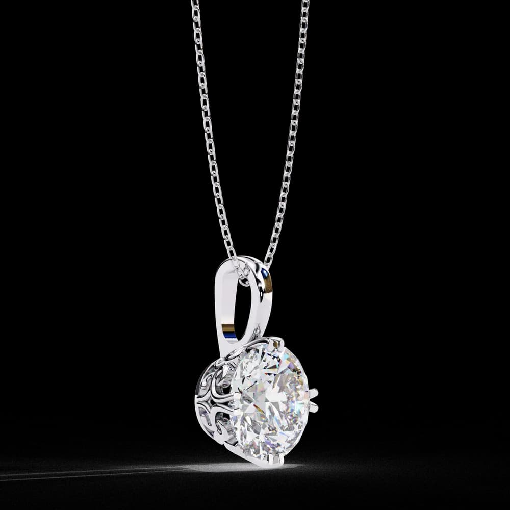 Everyday Lab Grown Diamond Solitaire Pendant - Image 2 Everyday Lab Grown Diamond Solitaire Pendant, view 2 of 16