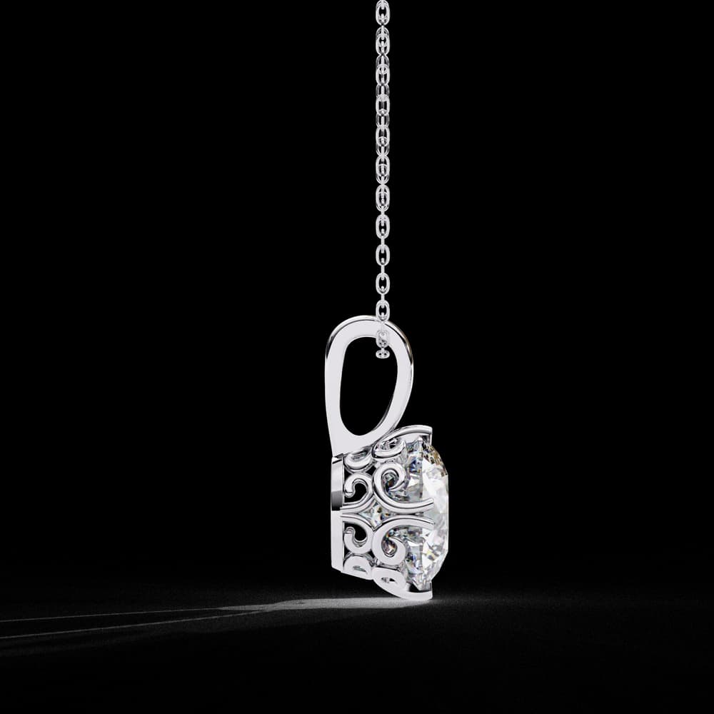 Everyday Lab Grown Diamond Solitaire Pendant - Image 3 Everyday Lab Grown Diamond Solitaire Pendant, view 3 of 16