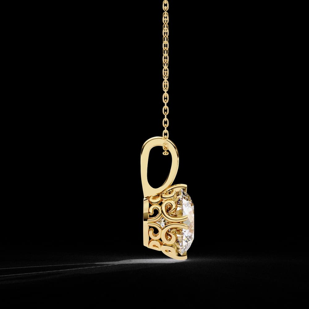 Everyday Lab Grown Diamond Solitaire Pendant - Image 5 Everyday Lab Grown Diamond Solitaire Pendant, view 5 of 16
