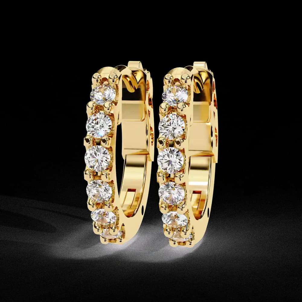 Everyday Radiance Lab Grown Diamond Hoop Earrings - Image 1 Everyday Radiance Lab Grown Diamond Hoop Earrings, view 1 of 15