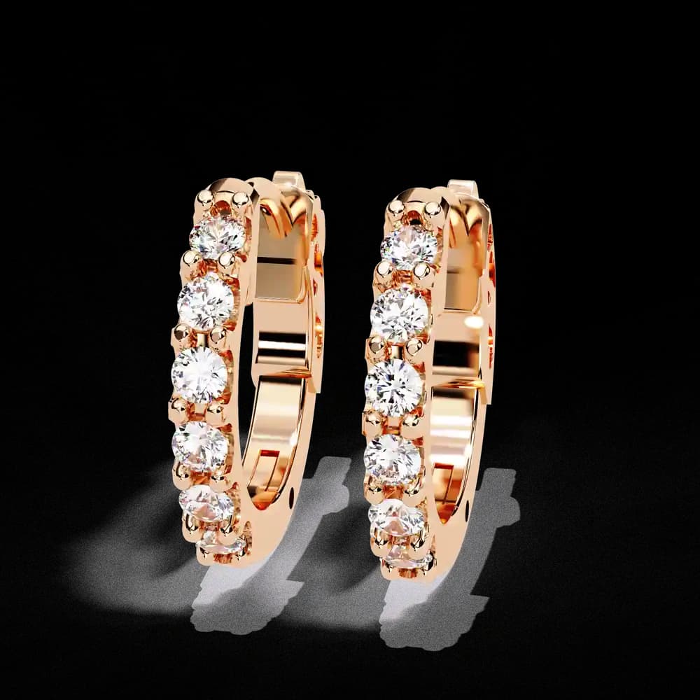 Everyday Radiance Lab Grown Diamond Hoop Earrings - Image 10 Everyday Radiance Lab Grown Diamond Hoop Earrings, view 10 of 15