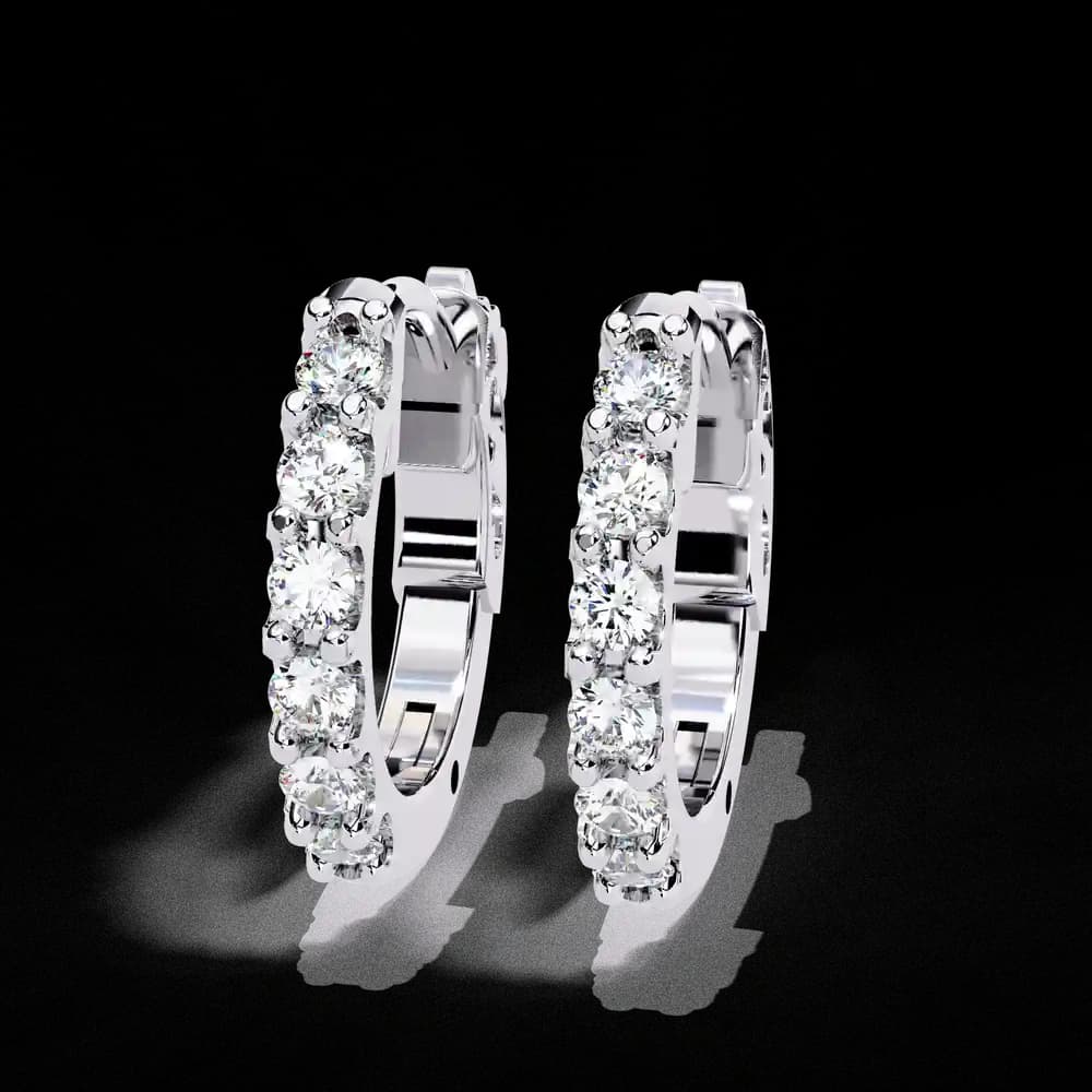 Everyday Radiance Lab Grown Diamond Hoop Earrings - Image 11 Everyday Radiance Lab Grown Diamond Hoop Earrings, view 11 of 15
