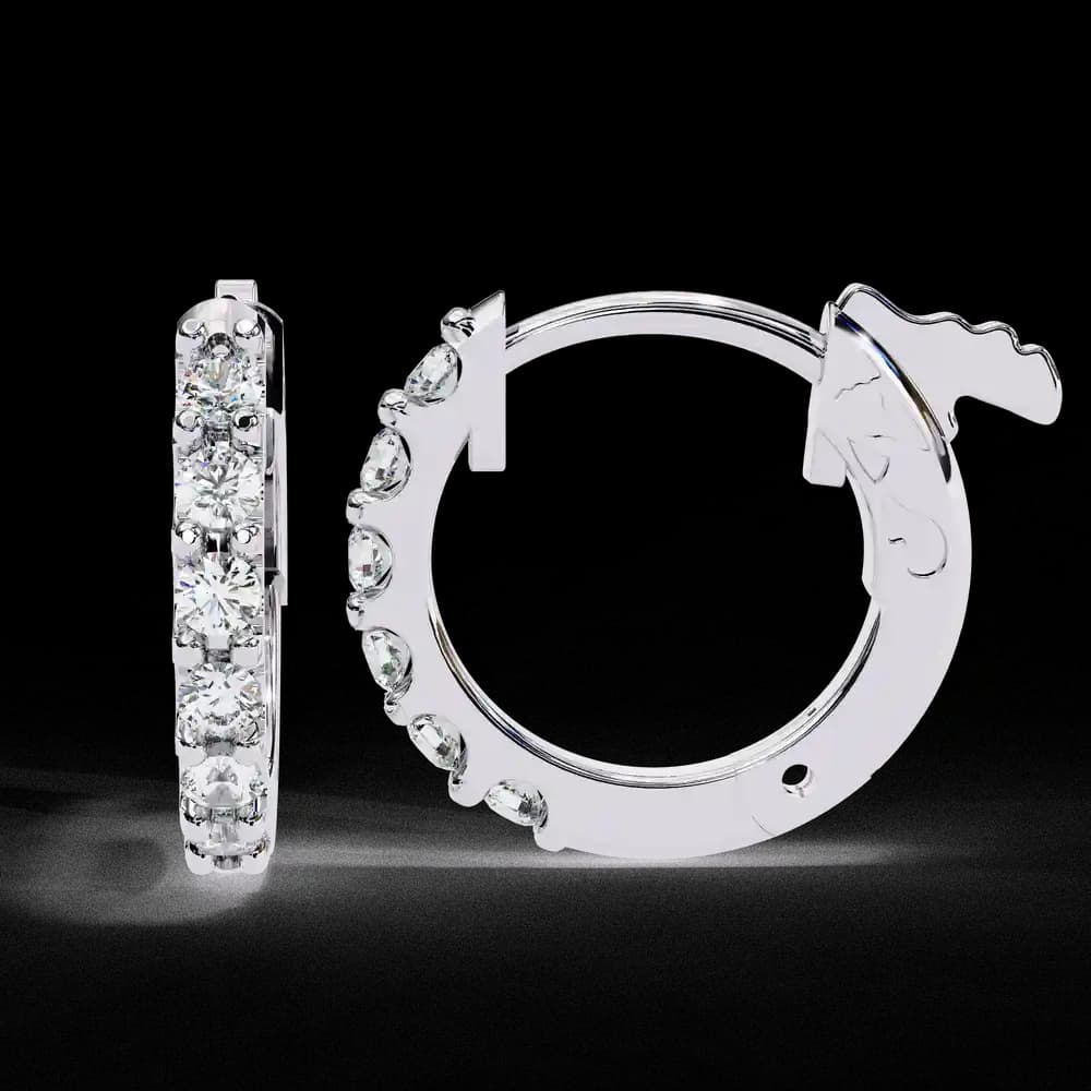 Everyday Radiance Lab Grown Diamond Hoop Earrings - Image 12 Everyday Radiance Lab Grown Diamond Hoop Earrings, view 12 of 15
