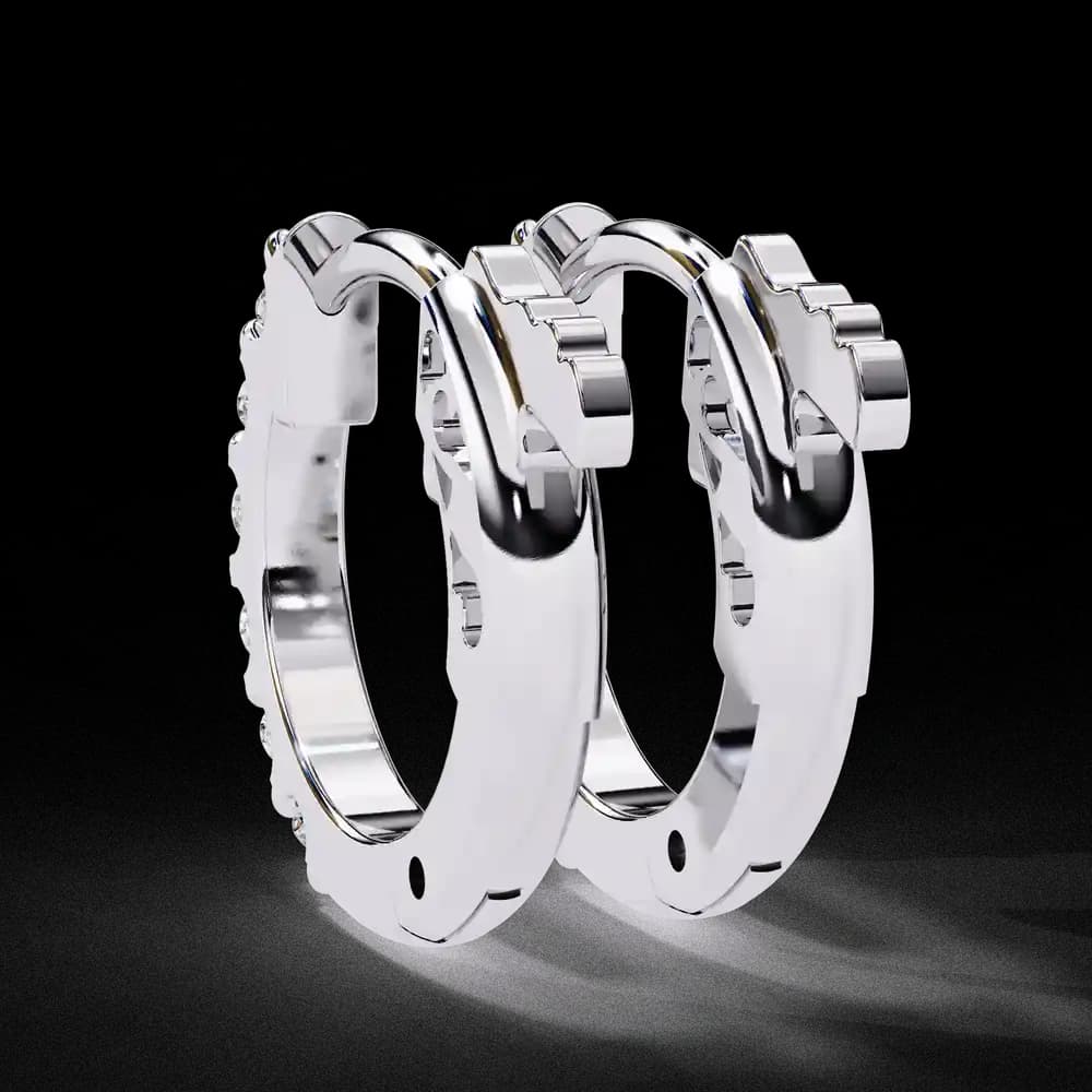 Everyday Radiance Lab Grown Diamond Hoop Earrings - Image 13 Everyday Radiance Lab Grown Diamond Hoop Earrings, view 13 of 15