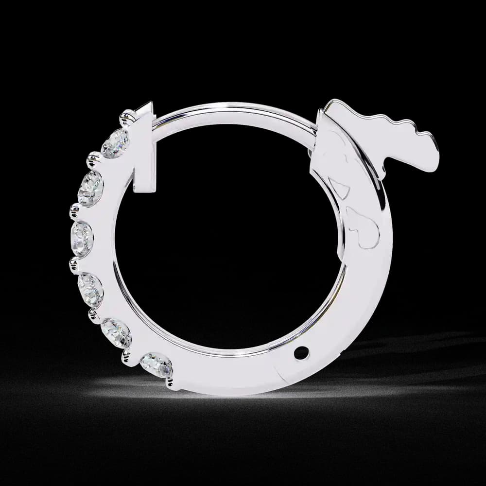 Everyday Radiance Lab Grown Diamond Hoop Earrings - Image 14 Everyday Radiance Lab Grown Diamond Hoop Earrings, view 14 of 15