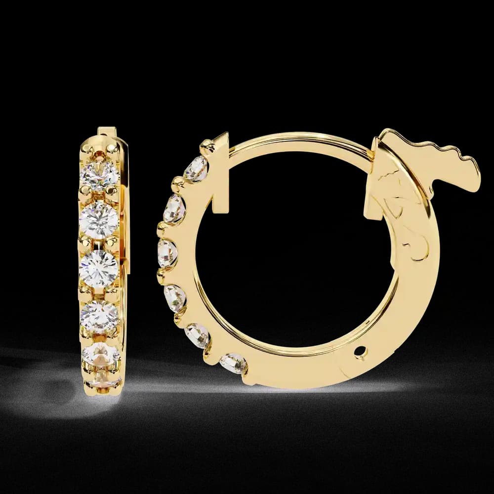 Everyday Radiance Lab Grown Diamond Hoop Earrings - Image 3 Everyday Radiance Lab Grown Diamond Hoop Earrings, view 3 of 15