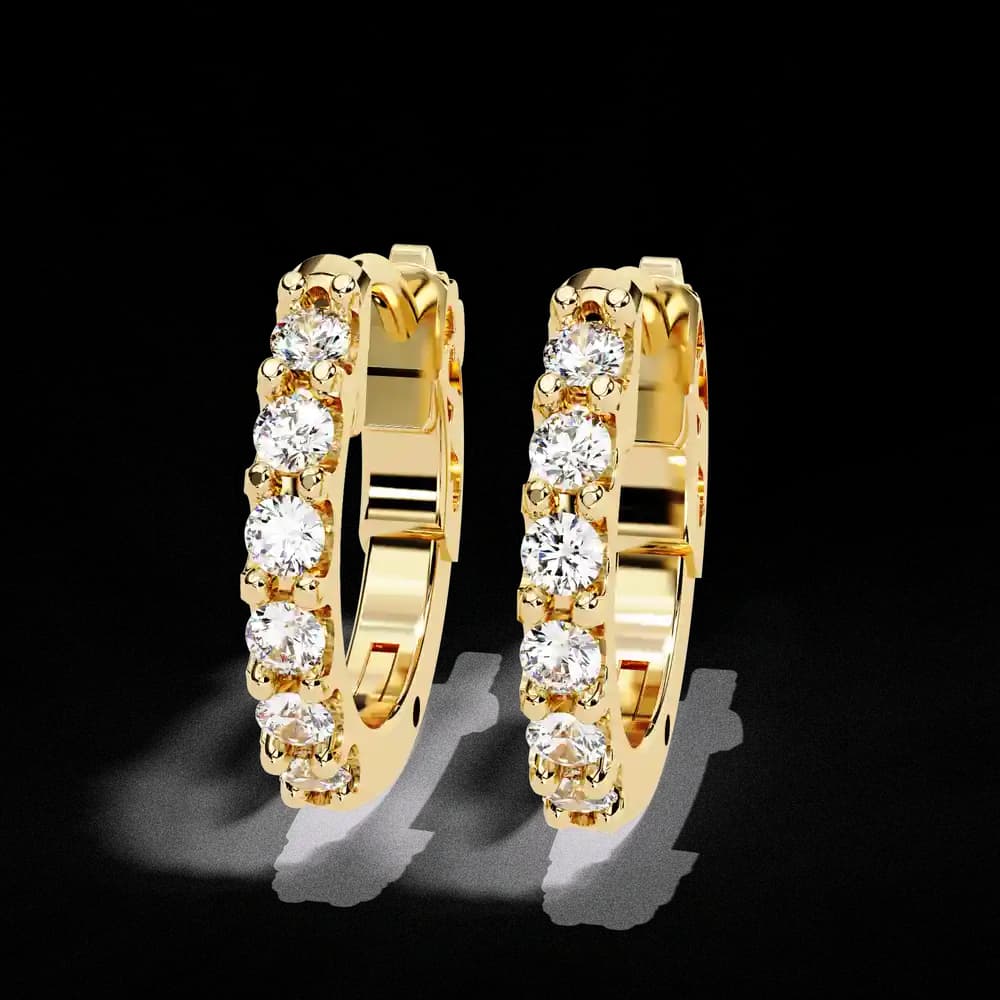 Everyday Radiance Lab Grown Diamond Hoop Earrings - Image 5 Everyday Radiance Lab Grown Diamond Hoop Earrings, view 5 of 15