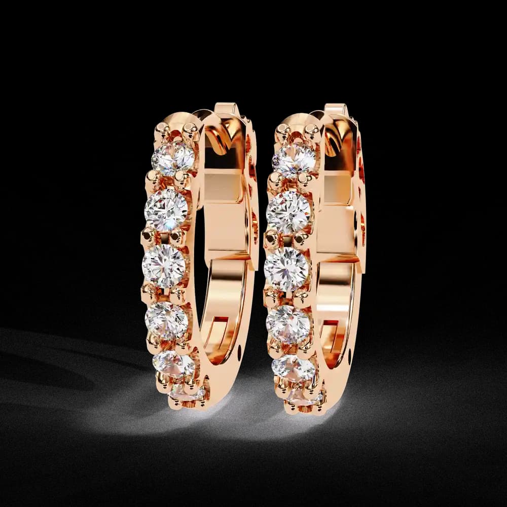 Everyday Radiance Lab Grown Diamond Hoop Earrings - Image 6 Everyday Radiance Lab Grown Diamond Hoop Earrings, view 6 of 15