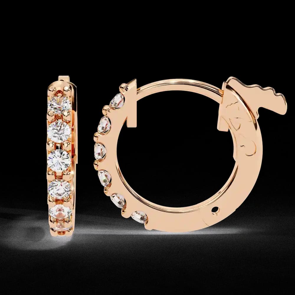 Everyday Radiance Lab Grown Diamond Hoop Earrings - Image 7 Everyday Radiance Lab Grown Diamond Hoop Earrings, view 7 of 15