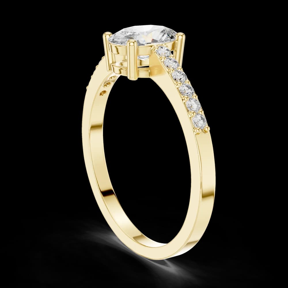 Oval Pavé Lab Grown Diamond Engagement Ring - Image 4 Oval Pavé Lab Grown Diamond Engagement Ring, view 4 of 6