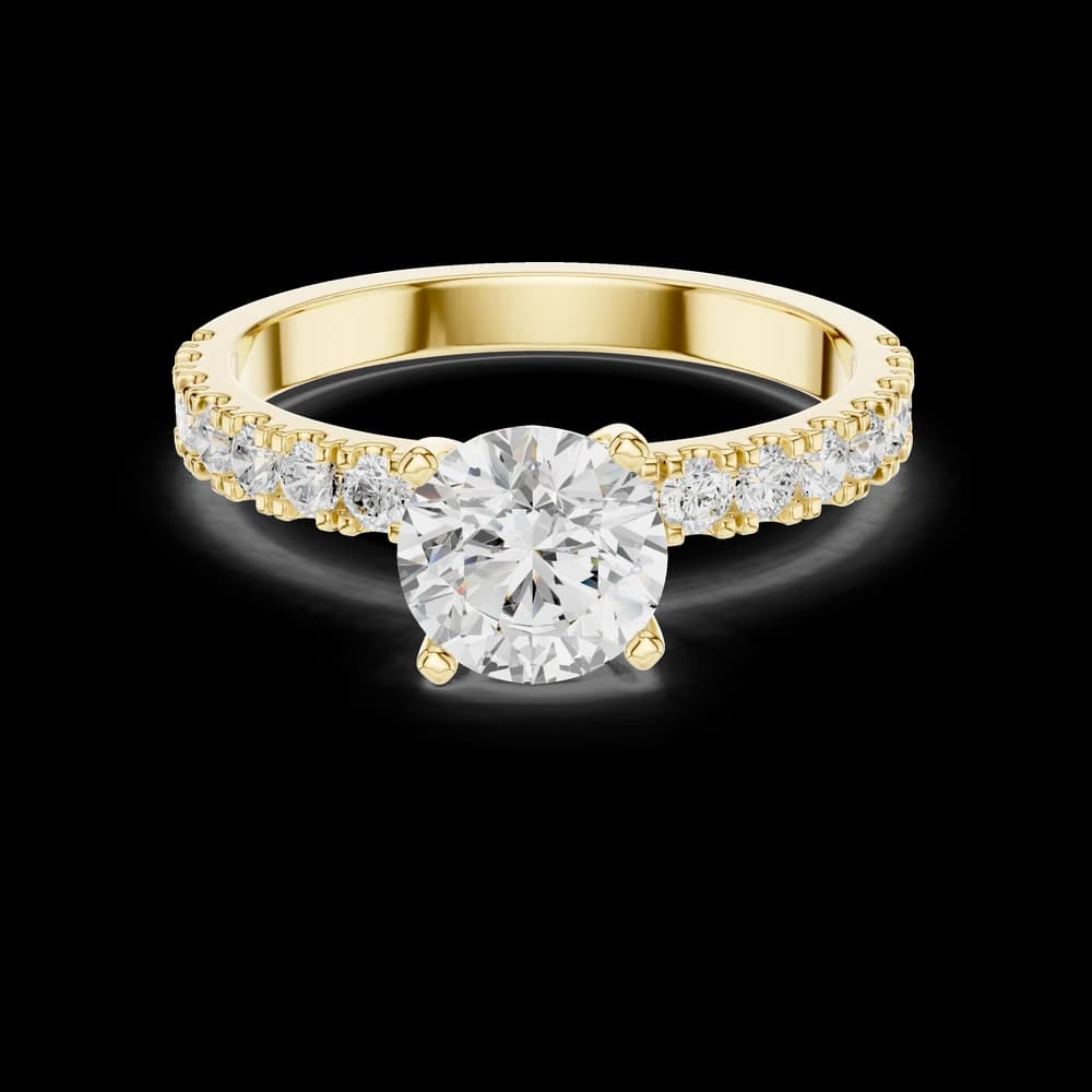 Exquisite Round Diamond Lab Grown Diamond Ring - Image 3 Exquisite Round Diamond Lab Grown Diamond Ring, view 3 of 6