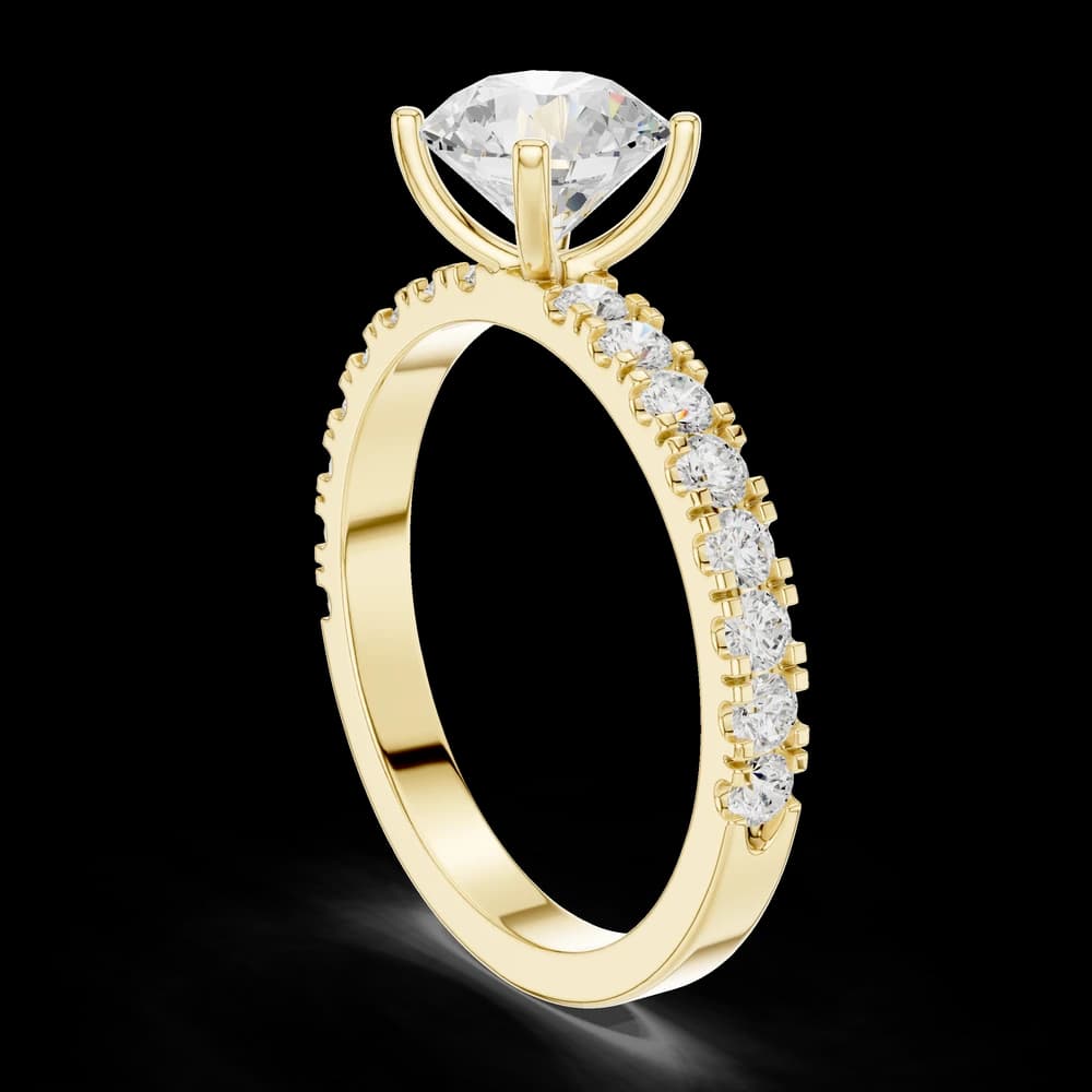 Exquisite Round Diamond Lab Grown Diamond Ring - Image 4 Exquisite Round Diamond Lab Grown Diamond Ring, view 4 of 6
