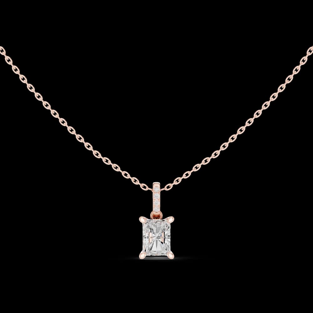 Exquisite 1.5ct Radiant Lab Grown Diamond Pendant - Image 2 Exquisite 1.5ct Radiant Lab Grown Diamond Pendant, view 2 of 4