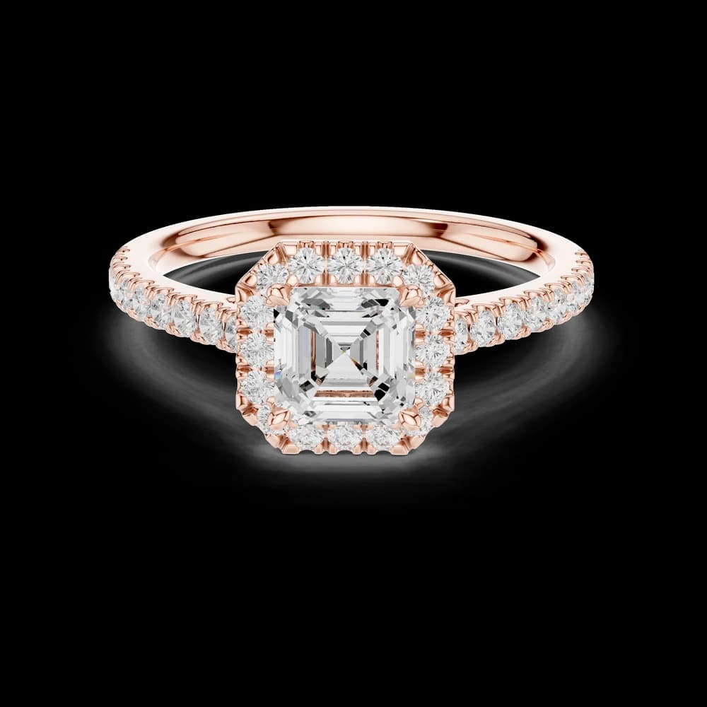 Exquisite 1 ct Asscher Diamond Lab Grown Diamond Ring - Image 1 Exquisite 1 ct Asscher Diamond Lab Grown Diamond Ring, view 1 of 1