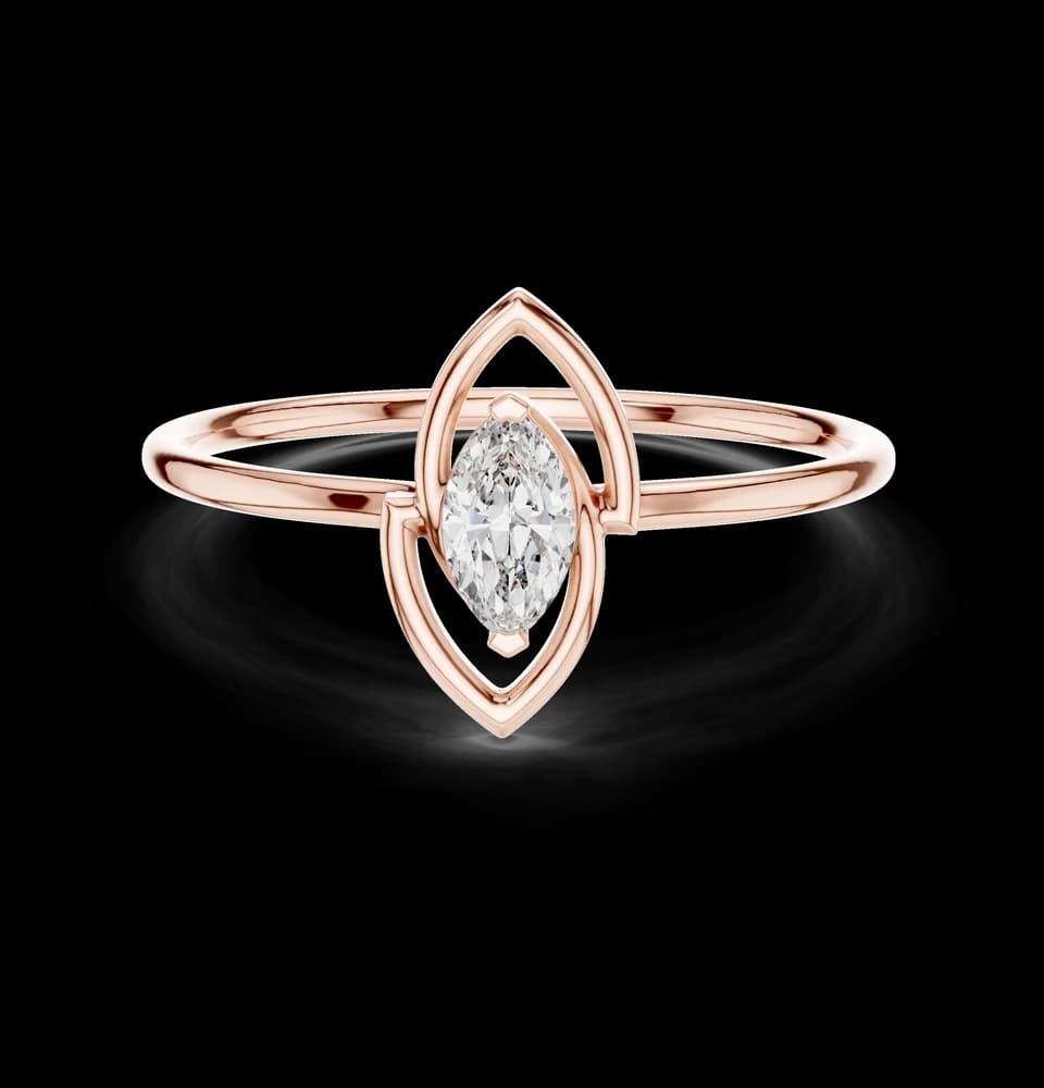 Floating Solitaire Marquise Lab Grown Diamond Ring - Image 1 Floating Solitaire Marquise Lab Grown Diamond Ring, view 1 of 6