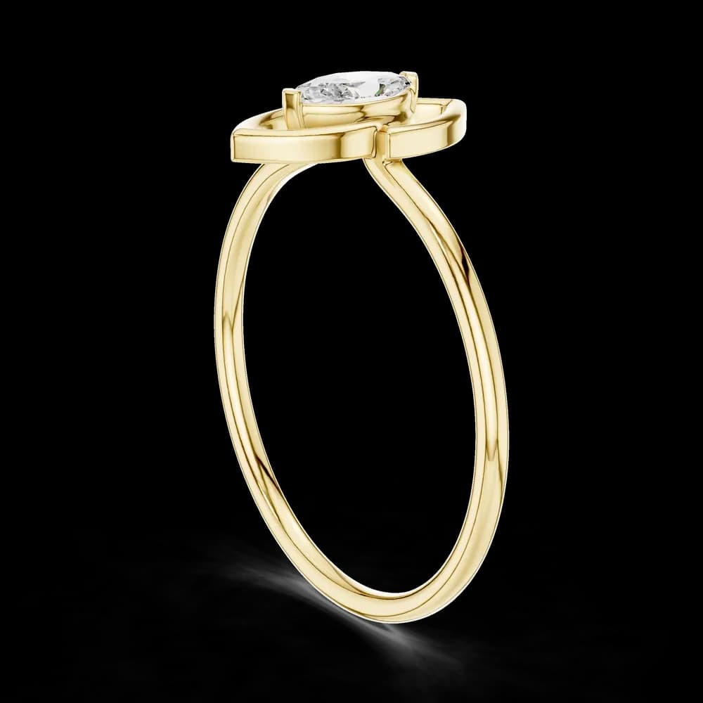 Floating Solitaire Marquise Lab Grown Diamond Ring - Image 4 Floating Solitaire Marquise Lab Grown Diamond Ring, view 4 of 6