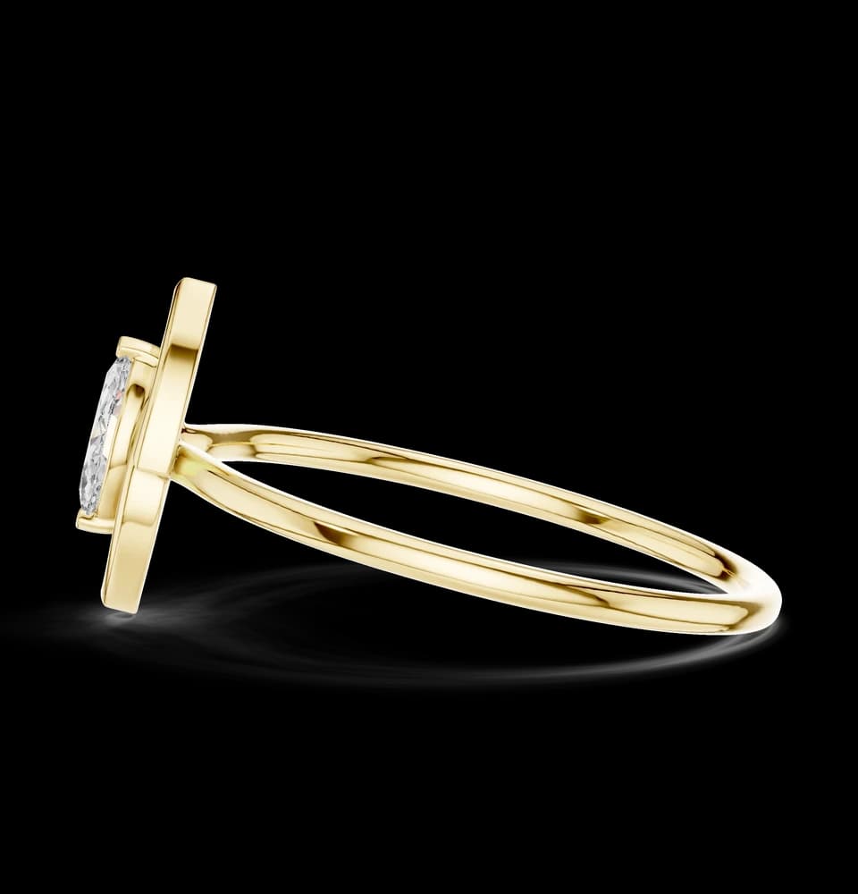 Floating Solitaire Marquise Lab Grown Diamond Ring - Image 6 Floating Solitaire Marquise Lab Grown Diamond Ring, view 6 of 6