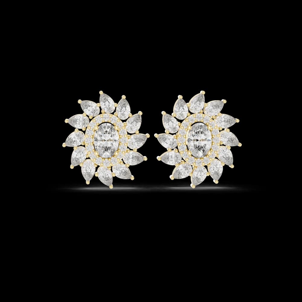 Exquisite Multi-Cut Diamond Lab Grown Diamond Earrings - Image 3 Exquisite Multi-Cut Diamond Lab Grown Diamond Earrings, view 3 of 6