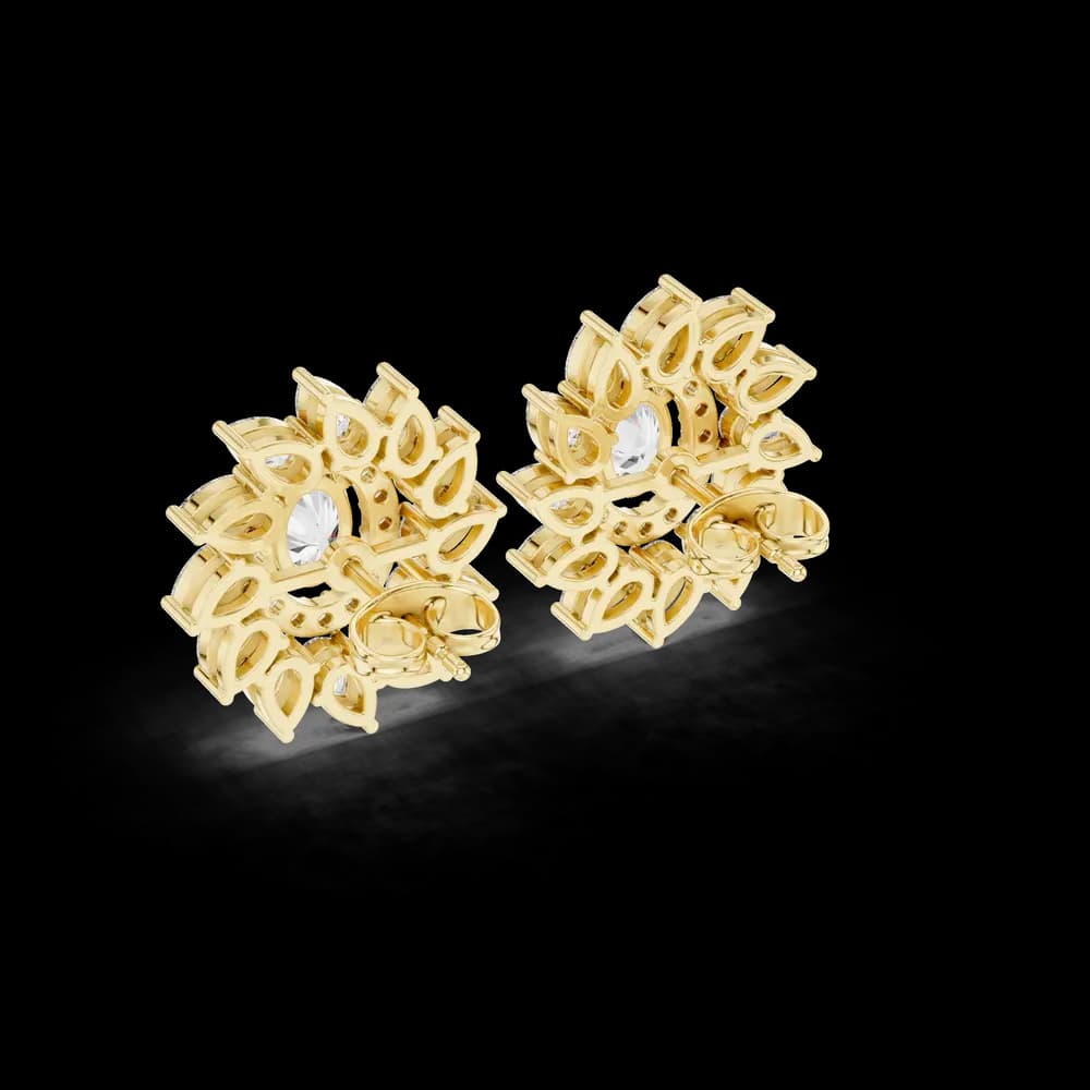 Exquisite Multi-Cut Diamond Lab Grown Diamond Earrings - Image 6 Exquisite Multi-Cut Diamond Lab Grown Diamond Earrings, view 6 of 6